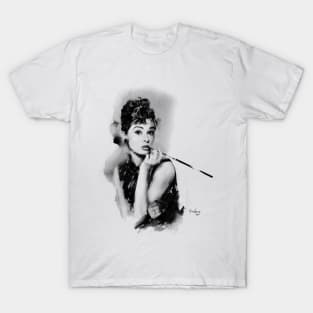 Audrey Hepburn in Ink T-Shirt